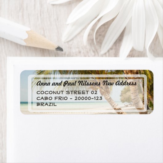 Beautiful Beach Scene Address Label (Insitu)