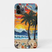 Beautiful Beach Scene with Palm Trees Case-Mate iPhone Hülle (Rückseite)