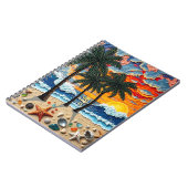 Beautiful Beach Scene with Palm Trees Notizblock (Linke Seite)