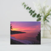 Beautiful Beach Sunrise Postcard Postkarte (Stehend Vorderseite)