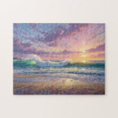 Beautiful Beach Waves and Shore Art Puzzle (Horizontal)