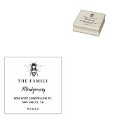 Beautiful Bee Familienname Gummistempel (Stempel)