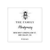 Beautiful Bee Familienname Gummistempel (Prägung)