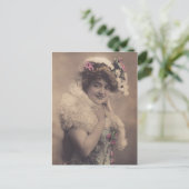 Beautiful Belle Epoque Star Frau Vintage Postkarte (Stehend Vorderseite)