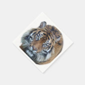 Beautiful Bengal Tiger Face Photo Serviette (Ecke)