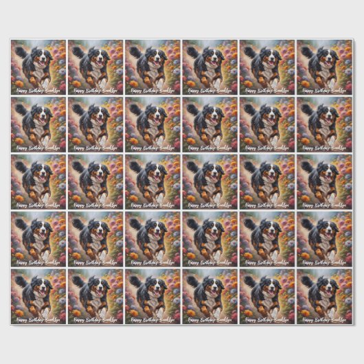Beautiful Bernese Mountain Dog Geschenkpapier (Flach)