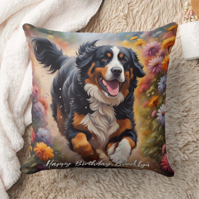 Beautiful Bernese Mountain Dog Kissen (Decke)