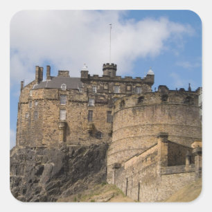 Beautiful berühmter Gigant Edinburgh Castle Quadratischer Aufkleber