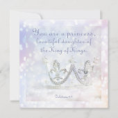 Beautiful Bibel Verse Inspiriert Zitatprinzessin Karte (Vorderseite)