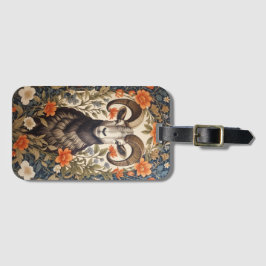 Beautiful Big Horn Sheep William Morris Inspired Gepäckanhänger
