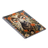 Beautiful Big Horn Sheep William Morris Inspired Notizblock (Rechte Seite)