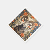 Beautiful Big Horn Sheep William Morris Inspired Serviette (Ecke)