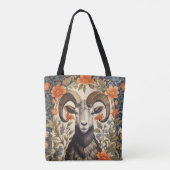 Beautiful Bighorn Sheep William Morris Inspired Tasche (Rückseite)