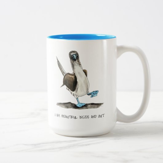 Beautiful Bird Affirmations Zwei-Tone-Kaffee-Tasse Zweifarbige Tasse (Rechts)