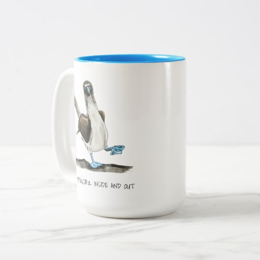 Beautiful Bird Affirmations Zwei-Tone-Kaffee-Tasse Zweifarbige Tasse (Vorderseite Links)