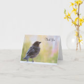 Beautiful Bird - Blank Dankeschön Karte (Gelbe Blume)