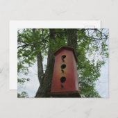 Beautiful Bird House Hanging From the Tree Postkarte (Vorne/Hinten)