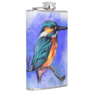 Beautiful Bird Kingfisher Flask Flachmann