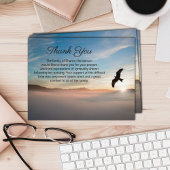 Beautiful Bird Sunset Begräbnis Danke Note Card