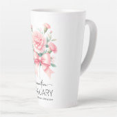 Beautiful Birth Mont Flower/January/Carnation Milchtasse (Rechte Ecke)