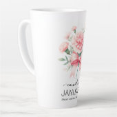 Beautiful Birth Mont Flower/January/Carnation Milchtasse (Linke Ecke)