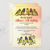 Beautiful birthday invitation einladung (Vorne/Hinten)