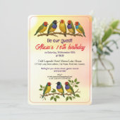 Beautiful birthday invitation einladung (Stehend Vorderseite)