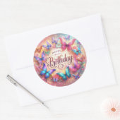 Beautiful Birthday Sticker Butterfly Design (Umschlag)