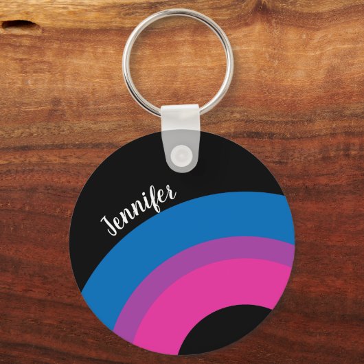 Beautiful Bisexual Pride Flag Cute Custom Schlüsselanhänger (Rückseite)