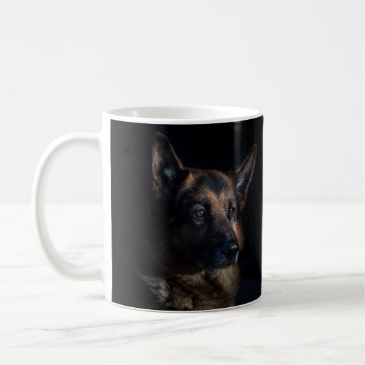 Beautiful Black and Tan German Shepherd Kaffeetasse (Links)