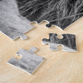 Beautiful Black and White Lion Face Puzzle (Seite)