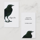 Beautiful Black Crow Corvid Bird Visitenkarte (Vorne/Hinten)