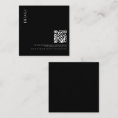 Beautiful Black Details with QR Code Wedding Begleitkarte (Vorne/Hinten)