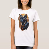 Beautiful black Egyptian Cat T-Shirt (Vorderseite)