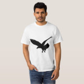 Beautiful Black Flying Eagle Bird Silhouette  T-Shirt (Vorne ganz)
