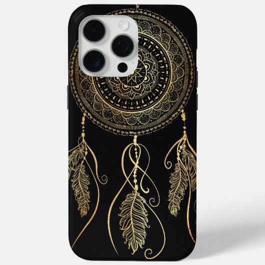 Beautiful Black Gold Traum Catcher Mandala Case-Mate iPhone Hülle (Rückseite)