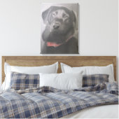 "Beautiful Black Labrador" Holzkohle Zeichnend Leinwanddruck (Insitu (Schlafzimmer))