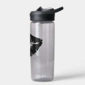 Beautiful Black Lipstick Kiss Isolated Gothic Trinkflasche (Links)