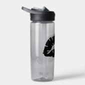 Beautiful Black Lipstick Kiss Isolated Gothic Trinkflasche (Rechts)