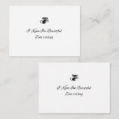 Beautiful Black Mitteilungskarte (Vorne/Hinten)