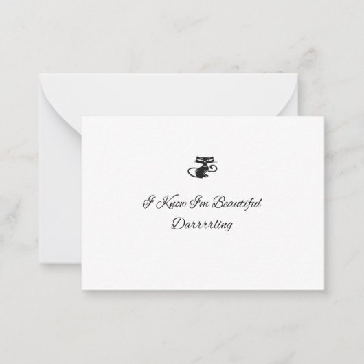 Beautiful Black Mitteilungskarte (Vorderseite)