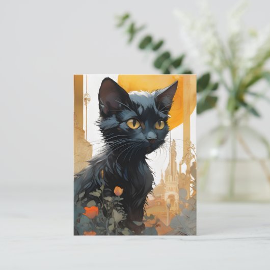 Beautiful Black Postkarte (Stehend Vorderseite)