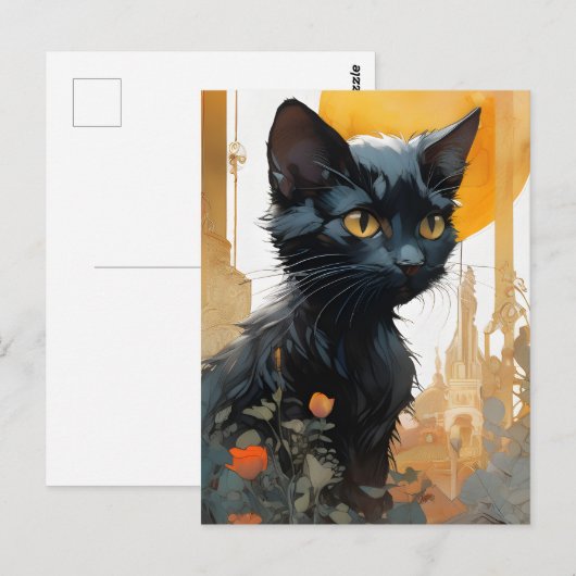 Beautiful Black Postkarte (Vorne/Hinten)