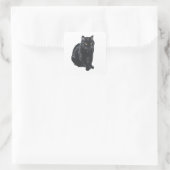 Beautiful Black Quadratischer Aufkleber (Tasche)