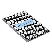 Beautiful Black & White Patterns Custom Name  Notizblock (Rechte Seite)