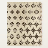 Beautiful Black & White Patterns Custom Name  Planer (Rückseite)