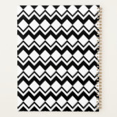 Beautiful Black & White Patterns Custom Name  Planer (Rückseite)