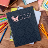 Beautiful Black & White Patterns Custom Name  Planer