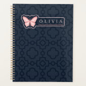 Beautiful Black & White Patterns Custom Name  Planer (Vorderseite)