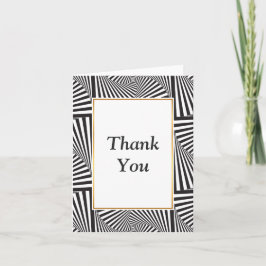 Beautiful Black white spiral optical illusion Dankeskarte